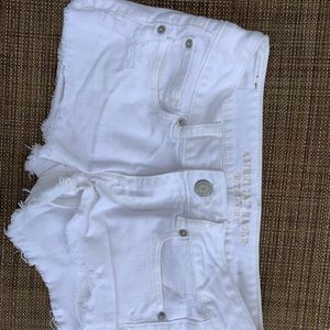 American Eagle White Jean Shorts
